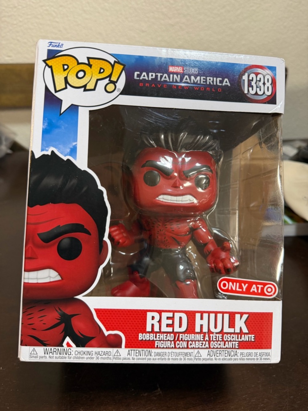 Funko Pop Marvel Red Hulk #1338 Target Exclusive Open Box